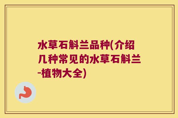 水草石斛兰品种(介绍几种常见的水草石斛兰-植物大全)