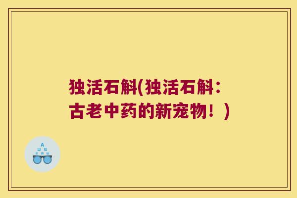 独活石斛(独活石斛:古老的新宠物!) 独活石斛(独活石斛:古老的新宠物!)