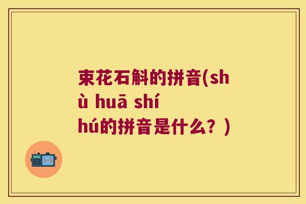 束花石斛的拼音(shù huā shí hú的拼音是什么？)