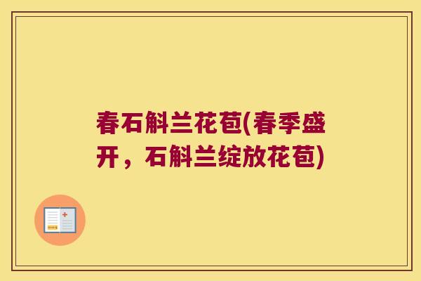 春石斛兰花苞(春季盛开，石斛兰绽放花苞)