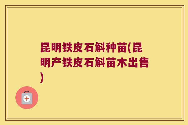 昆明铁皮石斛种苗(昆明产铁皮石斛苗木出售)