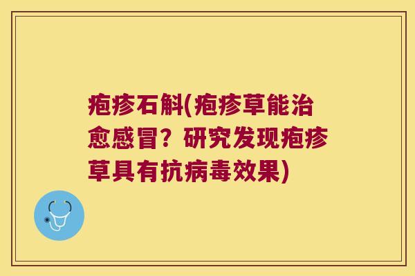 疱疹石斛(疱疹草能治愈感冒？研究发现疱疹草具有抗病毒效果)