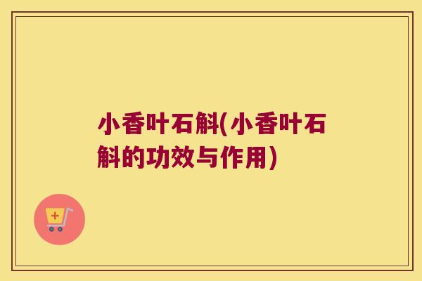 小香叶石斛(小香叶石斛的功效与作用)