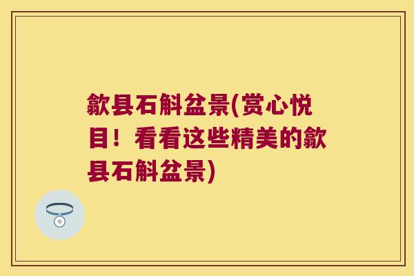 歙县石斛盆景(赏心悦目！看看这些精美的歙县石斛盆景)