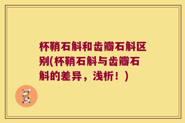 杯鞘石斛和齿瓣石斛区别(杯鞘石斛与齿瓣石斛的差异，浅析！)
