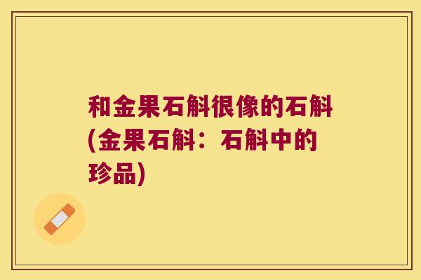 和金果石斛很像的石斛(金果石斛：石斛中的珍品)