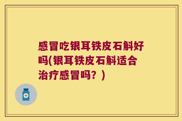 感冒吃银耳铁皮石斛好吗(银耳铁皮石斛适合治疗感冒吗？)