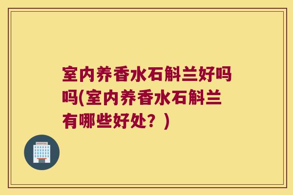 室内养香水石斛兰好吗吗(室内养香水石斛兰有哪些好处？)
