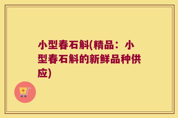 小型春石斛(精品：小型春石斛的新鲜品种供应)