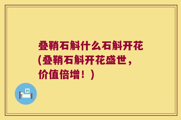 叠鞘石斛什么石斛开花(叠鞘石斛开花盛世，价值倍增！)
