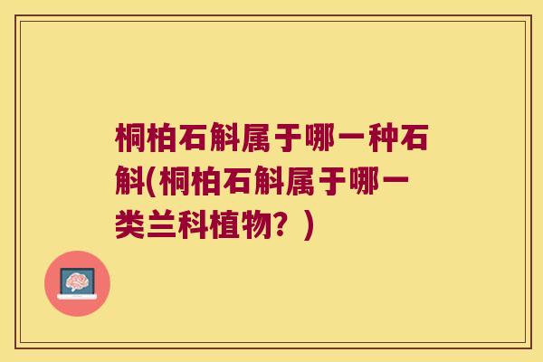 桐柏石斛属于哪一种石斛(桐柏石斛属于哪一类兰科植物？)