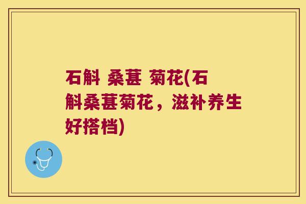 石斛 桑葚 菊花(石斛桑葚菊花，滋补养生好搭档)