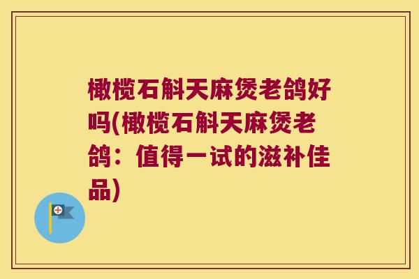橄榄石斛天麻煲老鸽好吗(橄榄石斛天麻煲老鸽：值得一试的滋补佳品)