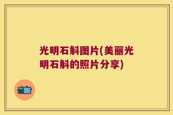 光明石斛图片(美丽光明石斛的照片分享)