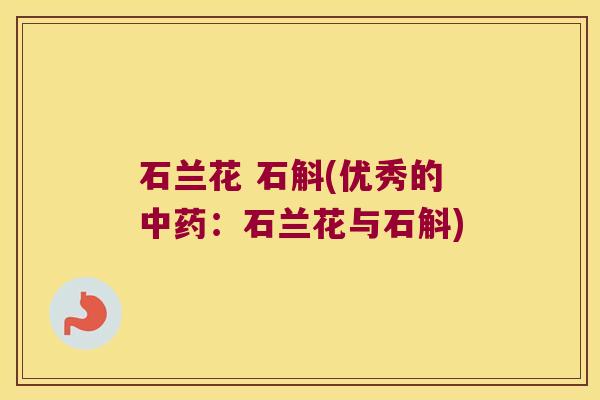 石兰花 石斛(优秀的：石兰花与石斛)