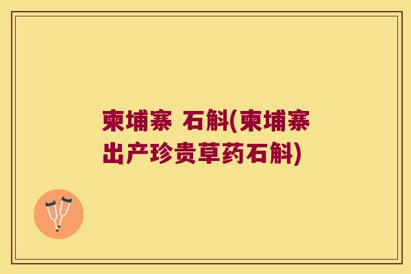 柬埔寨 石斛(柬埔寨出产珍贵草药石斛)