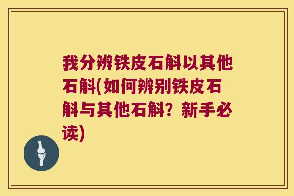 我分辨铁皮石斛以其他石斛(如何辨别铁皮石斛与其他石斛？新手必读)