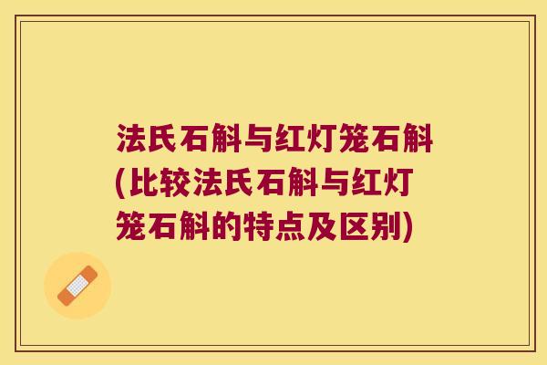 法氏石斛与红灯笼石斛(比较法氏石斛与红灯笼石斛的特点及区别)