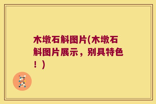 木墩石斛图片(木墩石斛图片展示，别具特色！)