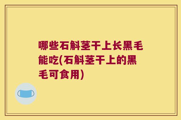 哪些石斛茎干上长黑毛能吃(石斛茎干上的黑毛可食用)