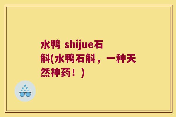 水鸭 shijue石斛(水鸭石斛,一种天然神药!) 水鸭 shijue石斛(水鸭石斛,一种天然神药!)