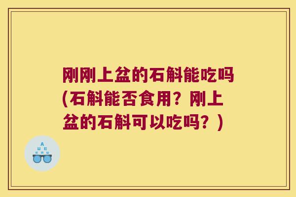 刚刚上盆的石斛能吃吗(石斛能否食用？刚上盆的石斛可以吃吗？)