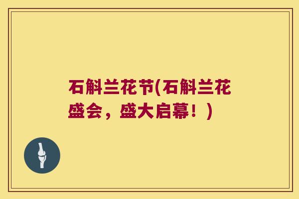 石斛兰花节(石斛兰花盛会，盛大启幕！)