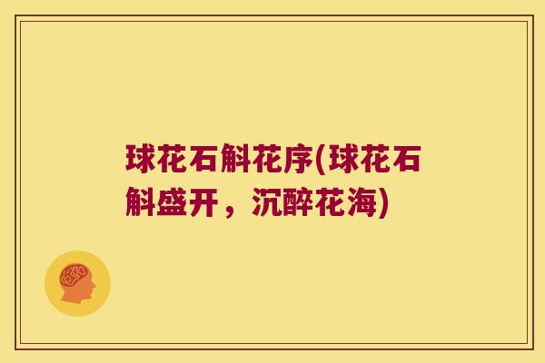 球花石斛花序(球花石斛盛开，沉醉花海)