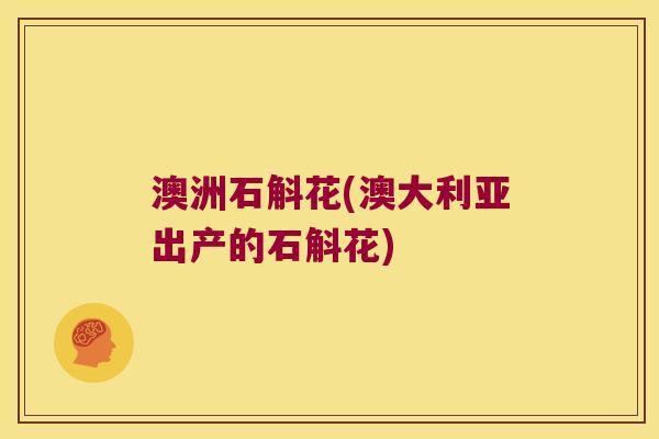 澳洲石斛花(澳大利亚出产的石斛花)