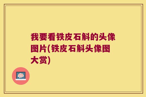 我要看铁皮石斛的头像图片(铁皮石斛头像图大赏)