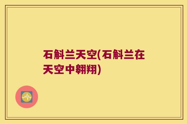 石斛兰天空(石斛兰在天空中翱翔)