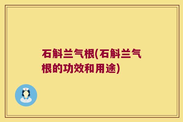 石斛兰气根(石斛兰气根的功效和用途)