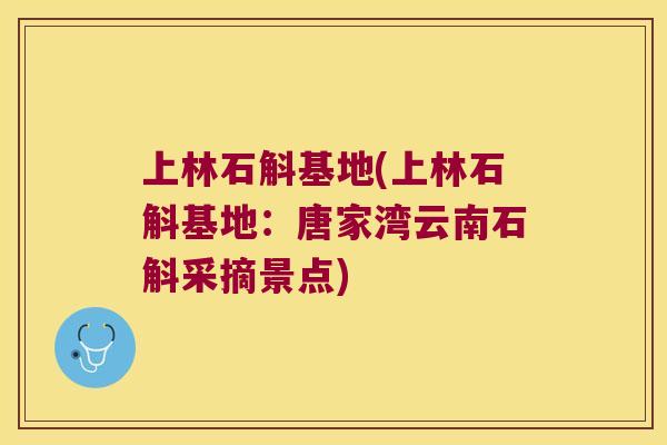 上林石斛基地(上林石斛基地：唐家湾云南石斛采摘景点)