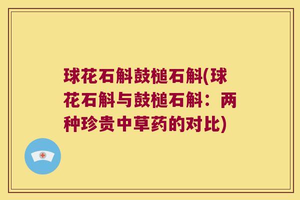 球花石斛鼓槌石斛(球花石斛与鼓槌石斛：两种珍贵中草药的对比)