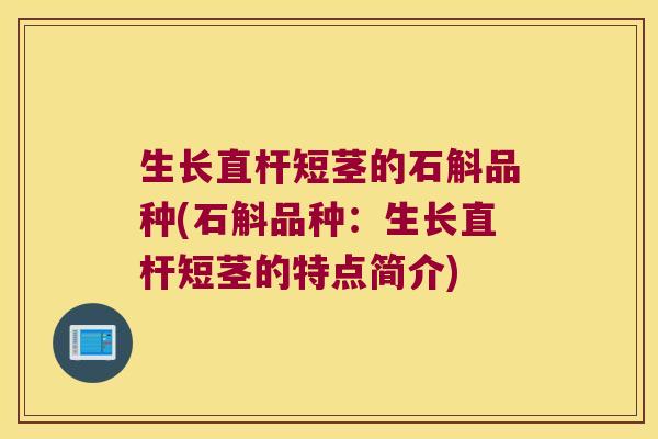 生长直杆短茎的石斛品种(石斛品种：生长直杆短茎的特点简介)
