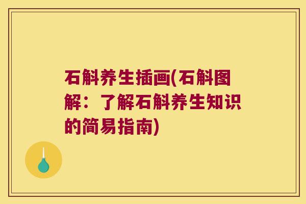 石斛养生插画(石斛图解：了解石斛养生知识的简易指南)