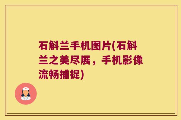 石斛兰手机图片(石斛兰之美尽展，手机影像流畅捕捉)