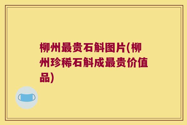 柳州最贵石斛图片(柳州珍稀石斛成最贵价值品)