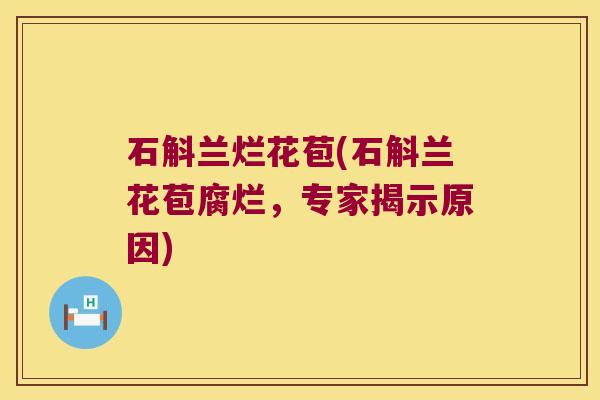石斛兰烂花苞(石斛兰花苞腐烂,专家揭示原因) 石斛兰烂花苞(石斛兰花苞腐烂,专家揭示原因)