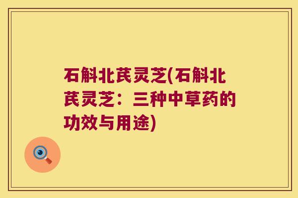石斛北芪灵芝(石斛北芪灵芝：三种中草药的功效与用途)