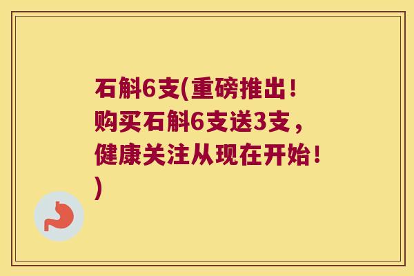 石斛6支(重磅推出！购买石斛6支送3支，健康关注从现在开始！)