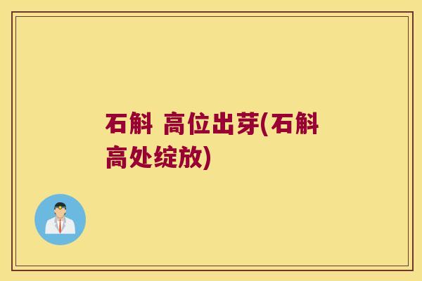 石斛 高位出芽(石斛高处绽放)