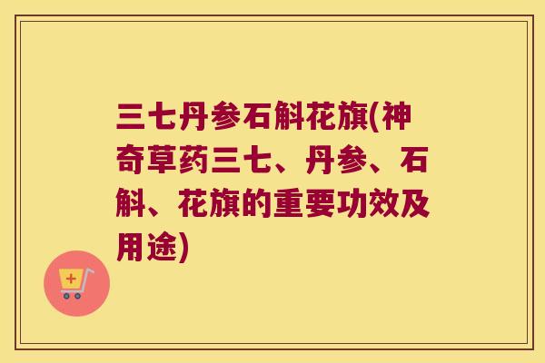 三七丹参石斛花旗(神奇草药三七、丹参、石斛、花旗的重要功效及用途)