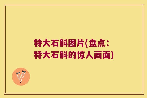 特大石斛图片(盘点：特大石斛的惊人画面)