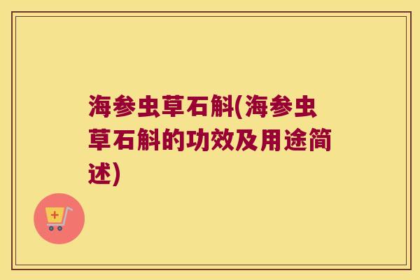 海参虫草石斛(海参虫草石斛的功效及用途简述)