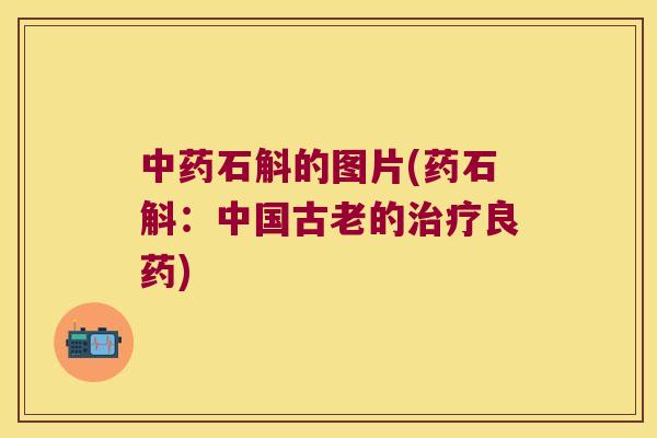 石斛的图片(药石斛：中国古老的良药)