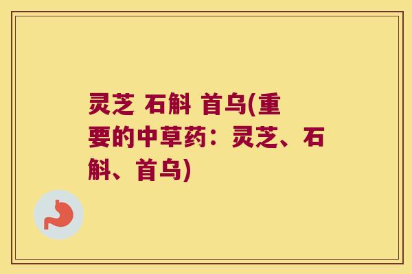 灵芝 石斛 首乌(重要的中草药：灵芝、石斛、首乌)