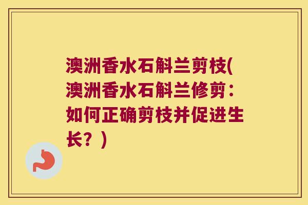 澳洲香水石斛兰剪枝(澳洲香水石斛兰修剪：如何正确剪枝并促进生长？)