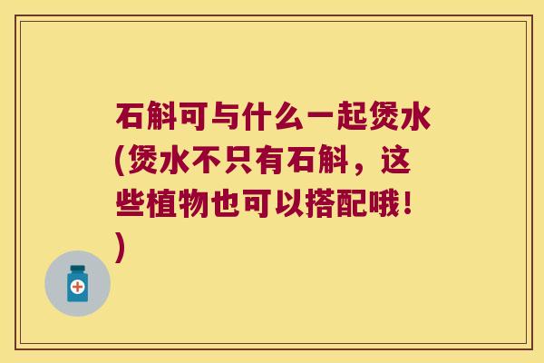 石斛可与什么一起煲水(煲水不只有石斛，这些植物也可以搭配哦！)