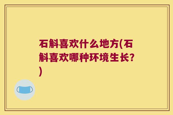 石斛喜欢什么地方(石斛喜欢哪种环境生长？)